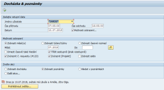 Docházka & poznámky
